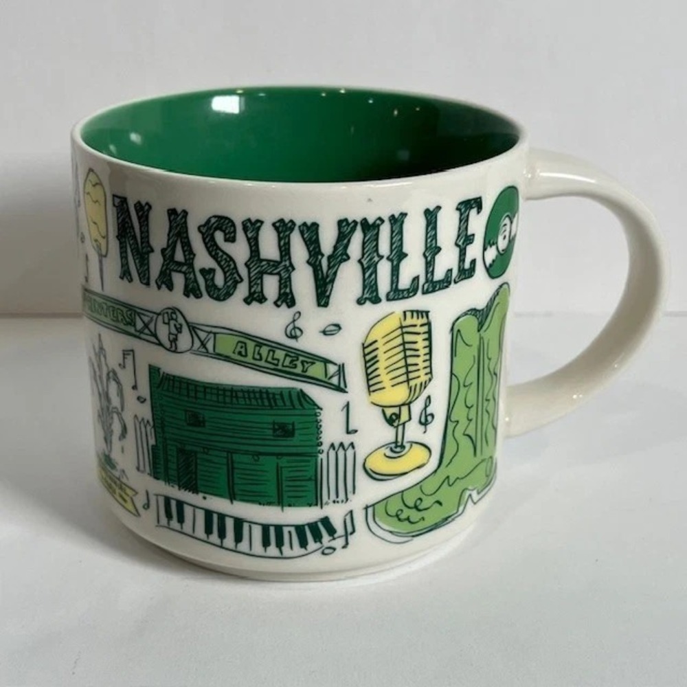 Starbucks Nashville Been There Series Collection 14oz Coffee Tea Mug Cup
